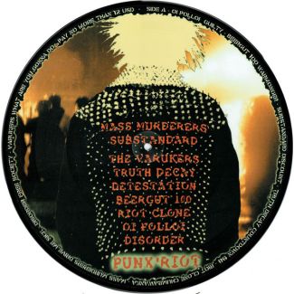 PUNX''RIOT  Compilation   OI! POLLOI VARUKERS  DISORDER, MASS MURDERERS .... Picture DISC LP