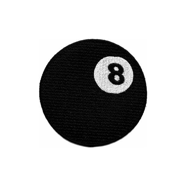 PARCHE BORDADO BOLA DE BILLAR NEGRA NÚMERO 8 100