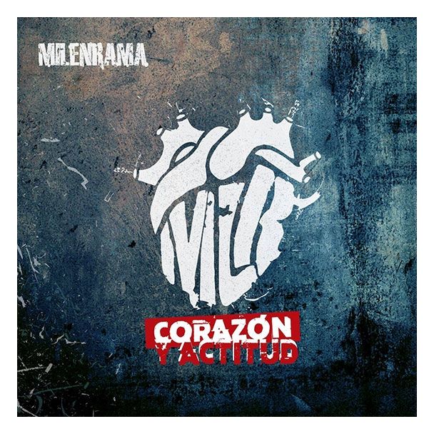 MILENRAMA Corazón y Actitud.  Vinilo azul  (2018)