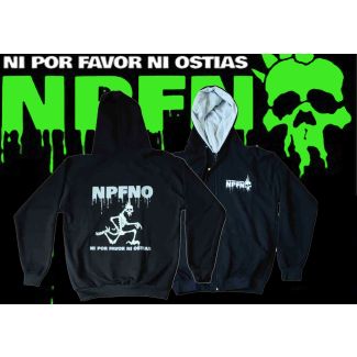 NI POR FAVOR NI OSTIAS NPFNO Sudadera Con Cremallera y Capucha