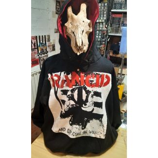 RANCID And out come the wolves   Sudadera capucha forro granate